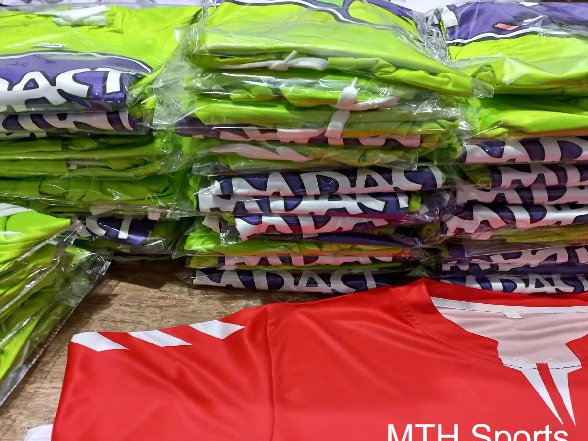 Custom basketball team uniforms bulk order manufactured by MTH Sports